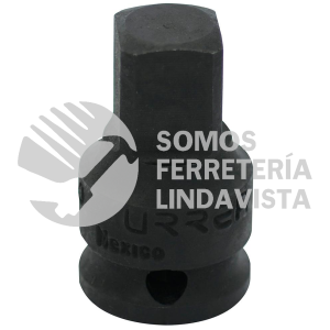7650 ADAPTADOR CON PERNO PARA DADO DE IMPACTO CUADRO DE 3/8" HEMBRA A 1/2" MACHO URREA