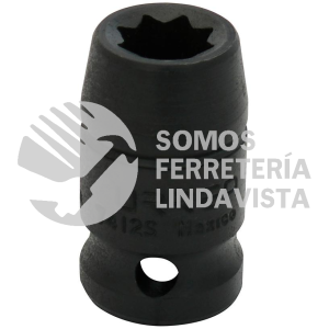 7412S DADO DE IMPACTO CUADRO DE 1/2", 8 PUNTAS, EN PULGADAS, 3/8" URREA