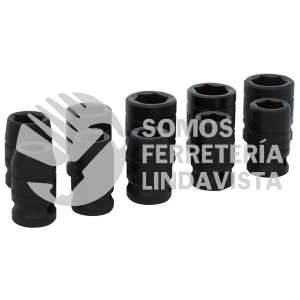 74202M JUEGO DE DADOS DE IMPACTO CUADRO DE 1/2", 6 PUNTAS, METRICOS, 10 PIEZAS URREA
