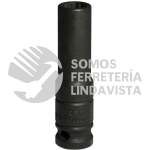 7312MT DADO DE IMPACTO LARGO CUADRO DE 1/2", 12 PUNTAS, METRICO, 12 MM URREA