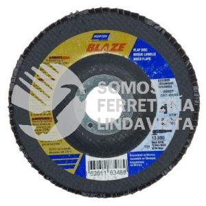 66261183488 DISCO LAMINADO RESPALDO FIBRA TIPO T29 BLAZE R980P 4-1/2"X7/8" GRANO 60 NORTON