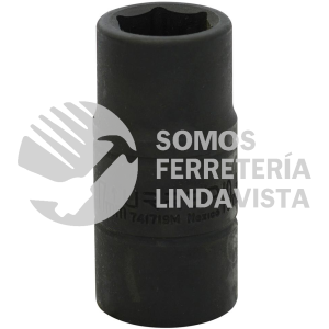 741719M DADO DE IMPACTO CORTO DOBLE BOCA METRICO CUADRO DE 1/2", 17 X 19 MM URREA