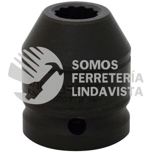 7509T DADO DE IMPACTO CUADRO DE 3/4", 12 PUNTAS, EN PULGADAS, 9/16" URREA