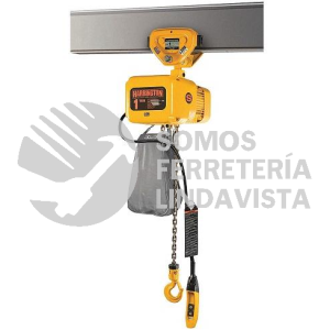 CB015-17 (GTF20-13) POLIPASTO MANUAL 1.5 TON 5MTS Y TROLEY 2 TON PATIN 82-153MM HARRINGTON