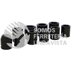 750010 JUEGO DE DADOS DE IMPACTO CUADRO DE 3/4", 6 PUNTAS, EN PULGADAS, 10 PIEZAS URREA