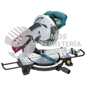 MLS100 SIERRA DE INGLETE COPMUESTA 255MM 10" 4,200 RPM CORTE IZQ 45 GRADOSC/FRENO, BOLSA P/POLVO 1,500 W MAKITA