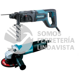 HR2475X4 COMBO (HR2475 MART ROT SDS PLUS 3 FUN MANGO "D" 780W CON 9557NB MINI ESMERIL 4-1/2" 11,000 RPM 840W) MAKITA
