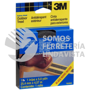 7634NA 70006912699 CINTA ANTIDERRAPANTE 25X4 5M NEGRA 3M