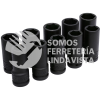 7500LD JUEGO DE DADOS LARGOS DE IMPACTO PARED DELGADA CUADRO DE 3/4", EN PULGADAS, 10 PIEZAS URREA