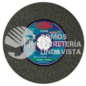 516 DISCO PARA CORTE DE PIEDRA LARGA DURACION TIPO 41 GRANO 24 (12"X9/64"X1") AUSTROMEX