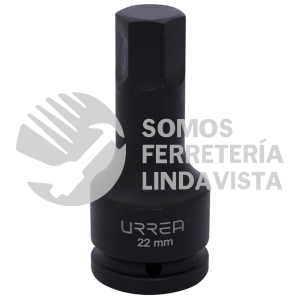 759022M DADO DE IMPACTO CON PUNTA HEXAGONAL CUADRO DE 3/4", METRICO, 22 MM URREA