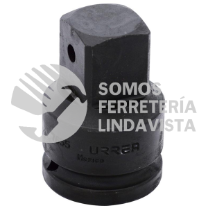 7655 ADAPTADOR CON BARRENO PASADO PARA DADO DE IMPACTO CUADRO DE 3/4" HEMBRA A 1" MACHO URREA