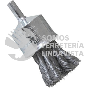 987 CEPILLO DE ALAMBRE TRENZADO CON VASTAGO (7/8"X0 014"X1/4") TENAZIT