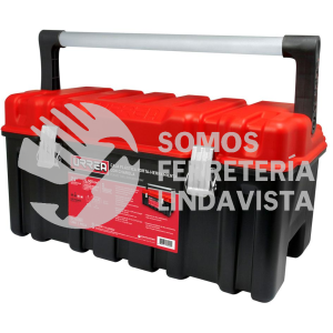CPU20AR CAJA PORTAHERRAMIENTAS PLASTICA CON BROCHES METALICOS, CHAROLA Y TAPA ROJA 21" X 11" X 10" URREA