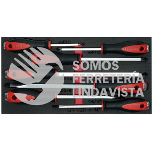 CH128 JUEGO DE DESTORNILLADORES DE GOLPE COMBINADO, 7 PIEZAS URREA