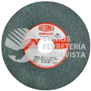 231 RUEDA VITRIFICADA PARA ESMERILADO DE CARBURO DE TUNGSTENO EASY-CUT TIPO 1 GRANO 60 (6"X1"X1") AUSTROMEX