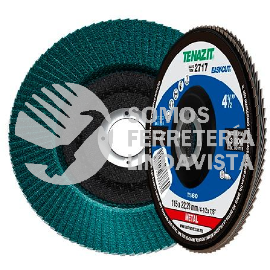 2717 DISCO LAMINADO EASY-CUT TIPO 29 GRANO 60 (4-1/2"X7/8") TENAZIT