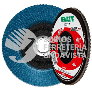 717 DISCO LAMINADO LARGA DURACION TIPO B GRANO 60 (4-1/2"X7/8") TENAZIT