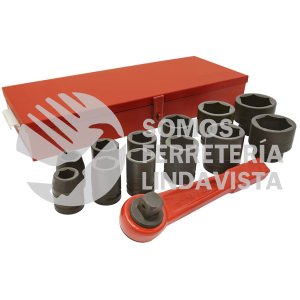 15201H JUEGO DE DADOS Y ACCESORIOS DE IMPACTO METRICOS CUADRO DE 1", 14 PIEZAS URREA