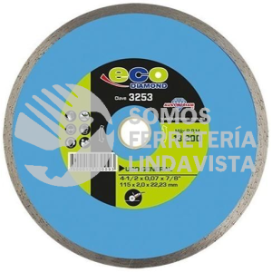 3253 DISCO DE DIAMANTE PARA CORTE RIN CONTINUO PARA USO GENERAL ECO (4-1/2"X0 08X7/8") AUSTRODIAM AUSTROMEX