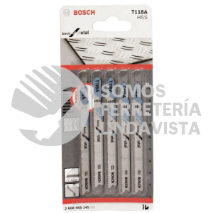 31013/8145 T118A SEGUETA PARA SIERRA CALADORA-5 PIEZAS (2608668145) BOSCH