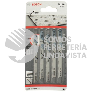 T118B SEGUETA CALADORA PARA METAL BIMETALICA 2 5-6MM 11-13DPP PAQUETE CON 5 PIEZAS 2608668146-720 BOSCH