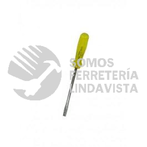 9646 DESARMADOR DESTORNILLADOR AMBAR BARRA REDONDA PUNTA PLANA 1/4" X 6" NICHOLSON