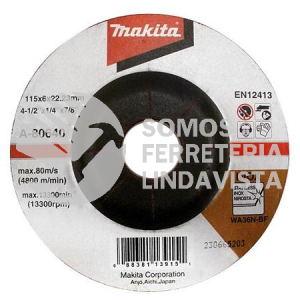 A-80640 DISO PARA CORTE DE ALUMINIO 4-1/2X1/4X7/8 MAKITA