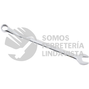 1215ML LLAVE COMBINADA EXTRA LARGA PULIDO ESPEJO METRICA, 12 PUNTAS, 15 MM URREA