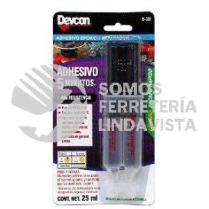 5-28 ADHESIVO EPOXICO REPARADOR 5 MINUTOS 25 ML ITW DEVCON