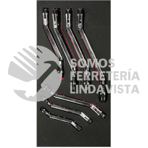 CH113 JUEGO DE 7 LLAVES DE MATRACA ACODADAS METRICAS URREA