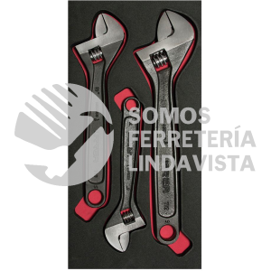 CH114 JUEGO DE 3 LLAVES AJUSTABLES FOSFATIZADAS URREA