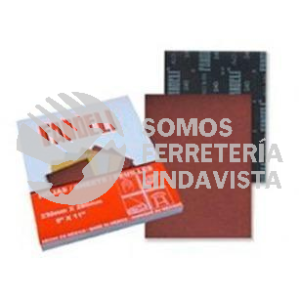 00073 J86 HOJA DE LIJA DE ESMERIL PARA METAL Y MADERA OXIDO ALUMINIO GRANO 80 9"X11" FANDELI