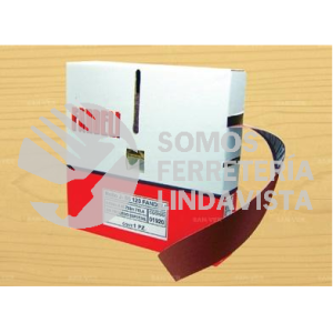 01891-MT ROLLO DE LIJA PLOMERO GRADO 100 ANCHO 38MM 1-1/2" LINEA ROJA (VENTA EN METRO) FANDELI