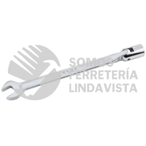1270-12 LLAVE COMBINADA FLEXIBLE PULIDO ESPEJO EN PULGADAS, 12 PUNTAS, 3/8" URREA