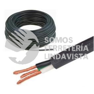 301756MT CABLE CORDON USO RUDO NEGRO 3X14 AWG 300V 60"C VENTA POR METRO IUSA