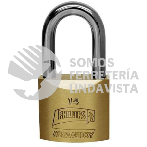14GL CANDADO DE LATON GANCHO LARGO 50MM 2" PHILLIPS