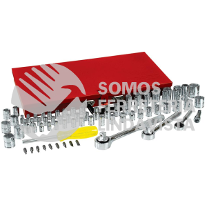 475254 JUEGO DE DADOS Y ACCESORIOS CUADRO DE 1/4", 3/8" Y 1/2" COMBINADO, 76 PIEZAS URREA