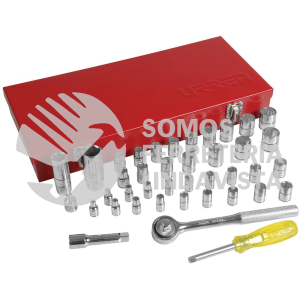 4700D JUEGO DE DADOS Y ACCESORIOS CUADRO DE 1/4" Y 3/8" COMBINADO, 41 PIEZAS URREA