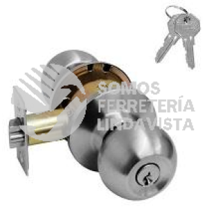 81140 52PDGAM26DXN CERRADURA DE PERILLA ACABADO CROMO MATE PARA RECAMARA PHILLIPS