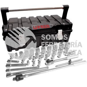 5254P36 JUEGO DE DADOS Y ACCESORIOS CUADRO DE 3/8" Y 1/2" EN PULGADAS, 37 PIEZAS URREA