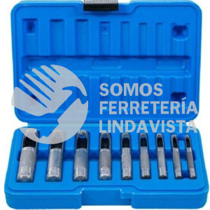 BGS-565 JUEGO DE SACABOCADOS 3-12 MM CON 9 PIEZAS NACIONAL
