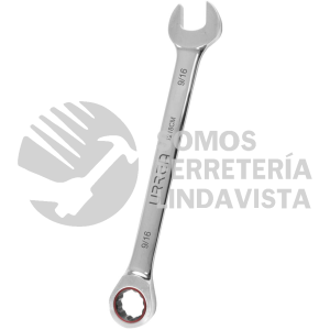 1218CM LLAVE COMBINADA PULIDO ESPEJO DE MATRACA EN PULGADAS, 12 PUNTAS, 9/16" URREA