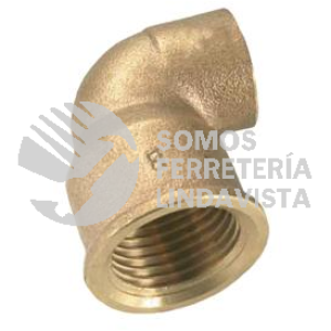 358-CODO CODO DE LATON ROSCA INTERNA DE 3/4" DE 90GRADOS NIBCO