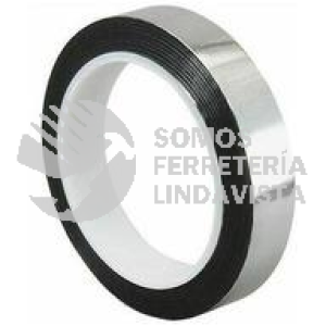 546504 CINTA DECORATIVA METALIZADA COLOR PLATA 3X40M CON 2 PZAS TIPO 215 PL TUK