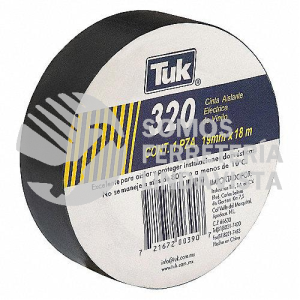 345002 CINTA AISLANTE ELECTRICA DE AISLAR DE VINILO 19MMX9M TIPO 320NE TUK