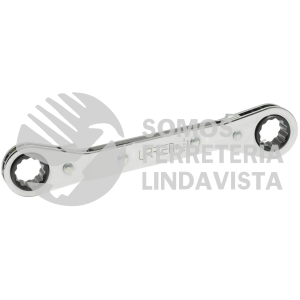 1184 LLAVE DE ESTRIAS PULIDO ESPEJO ACODADA DE MATRACA EN PULGADAS, 12 PUNTAS, 5/8" X 11/16" URREA