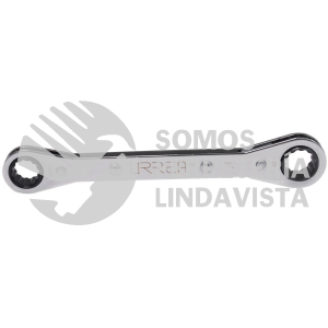 1197 LLAVE DE ESTRIAS PULIDO ESPEJO PLANA DE MATRACA EN PULGADAS, 12 PUNTAS, 3/4" X 9/16" URREA
