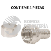 48480 COCO-6C BOLSA CON 4 CONECTORES COAXIALES RG 6 TIPO CAMPANA VOLTECK