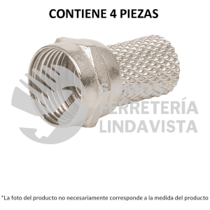 48481 COCO-59R BOLSA CON 4 CONECTORES COAXIALES RG 59 DE ENROSCAR VOLTECK
